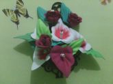 Arandela copo de leite e rosas